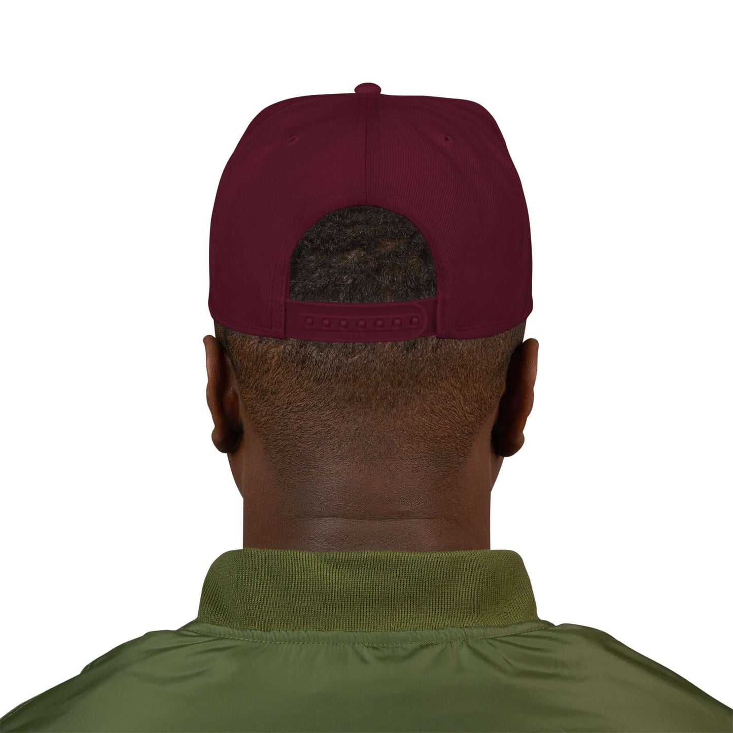 Embroidered Snapback Hat – Minimal Side Logo Flat Brim Cap
