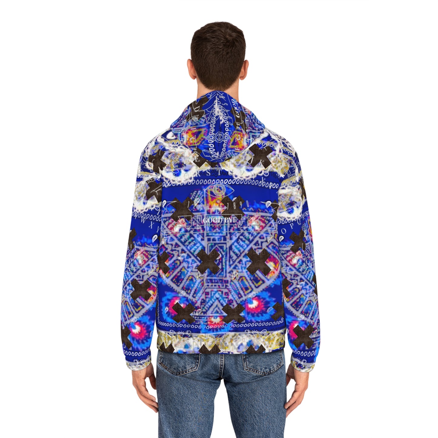 Full-Zip Hoodie - Tacky Encrypted Design Qujia