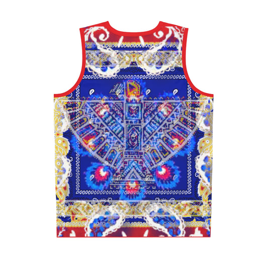 the original-taste encrypted collection-THUNDER BIRD RED DESIGN BASKETBALL JERSEY