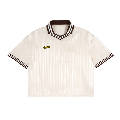 Contrast Stripes Polo Collar T-Shirt