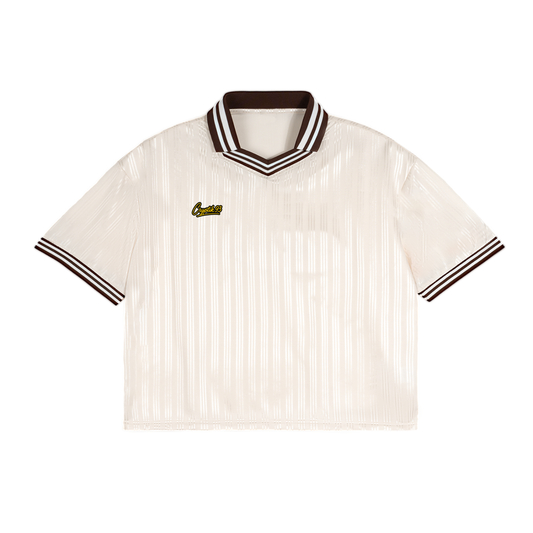 Contrast Stripes Polo Collar T-Shirt