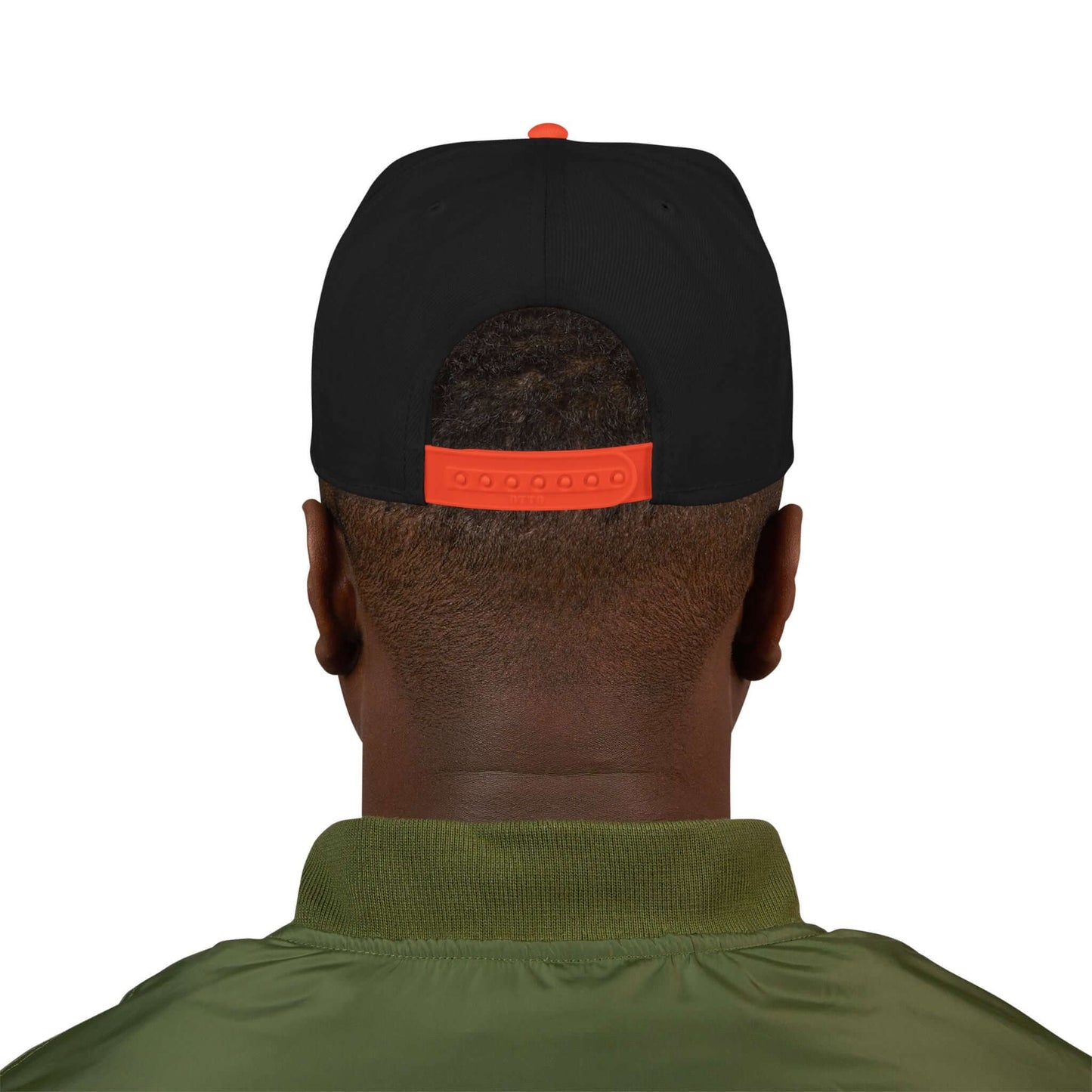 Embroidered Snapback Hat – Minimal Side Logo Flat Brim Cap