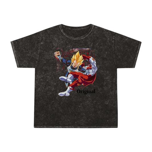 Vegeta savage original-taste Unisex Mineral Wash T-Shirt with Original Anime Design - Casual Streetwear for Fans