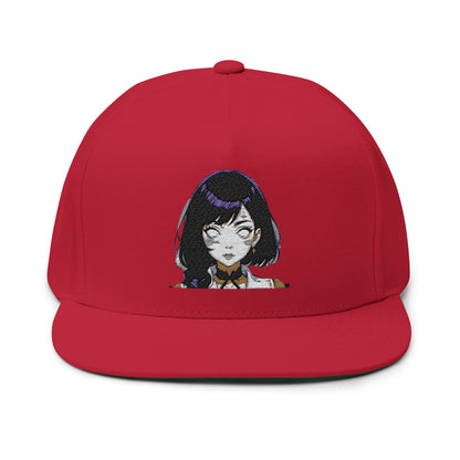 Embroidery Flat Bill Cap - Stylish Graphic Hat for Trendsetters