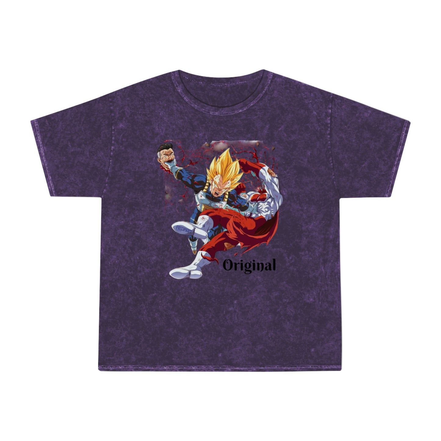 Vegeta savage original-taste Unisex Mineral Wash T-Shirt with Original Anime Design - Casual Streetwear for Fans