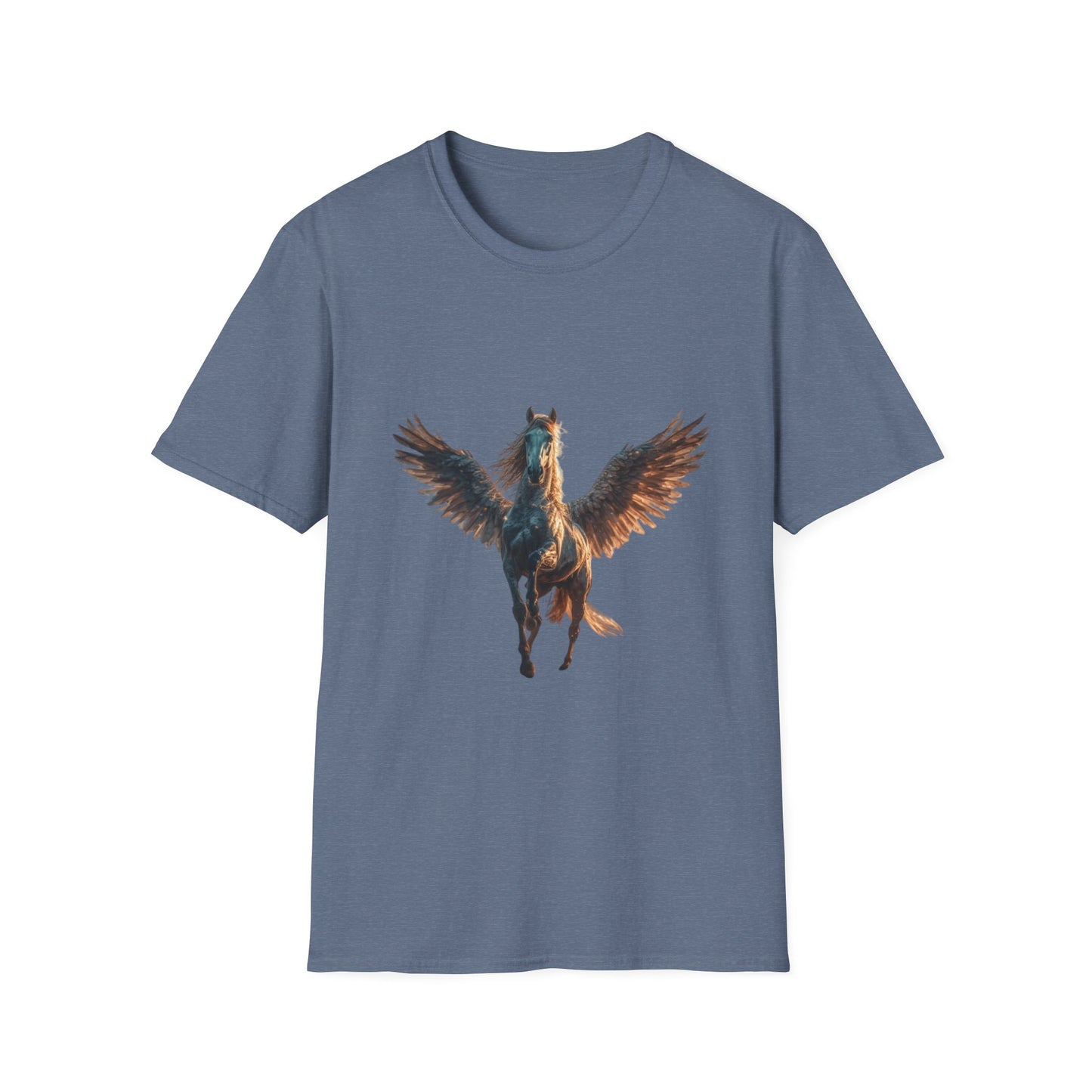 Original-taste Majestic Winged Horse Unisex Softstyle T-Shirt, Fantasy Apparel, Equestrian Gift, Animal Lover Tee, Unique Graphic Shirt