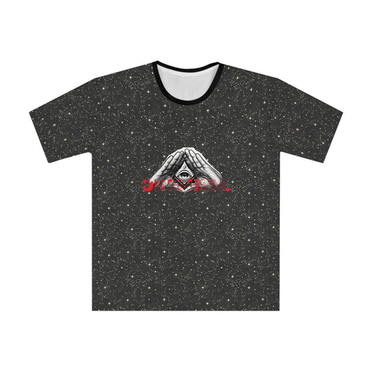 Cosmic Vibes Men's Loose T-Shirt with Eye Design