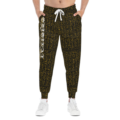 Gold Script Athletic Joggers for Fitness & Leisure
