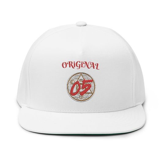Embroidered Flat Bill Cap - Original 05, Stylish Baseball Hat, Trendy Fashion Accessory, Gift for Him, Streetwear Essential
