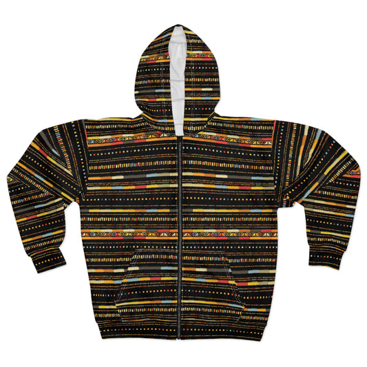 Original-taste Tribal Zip Hoodie