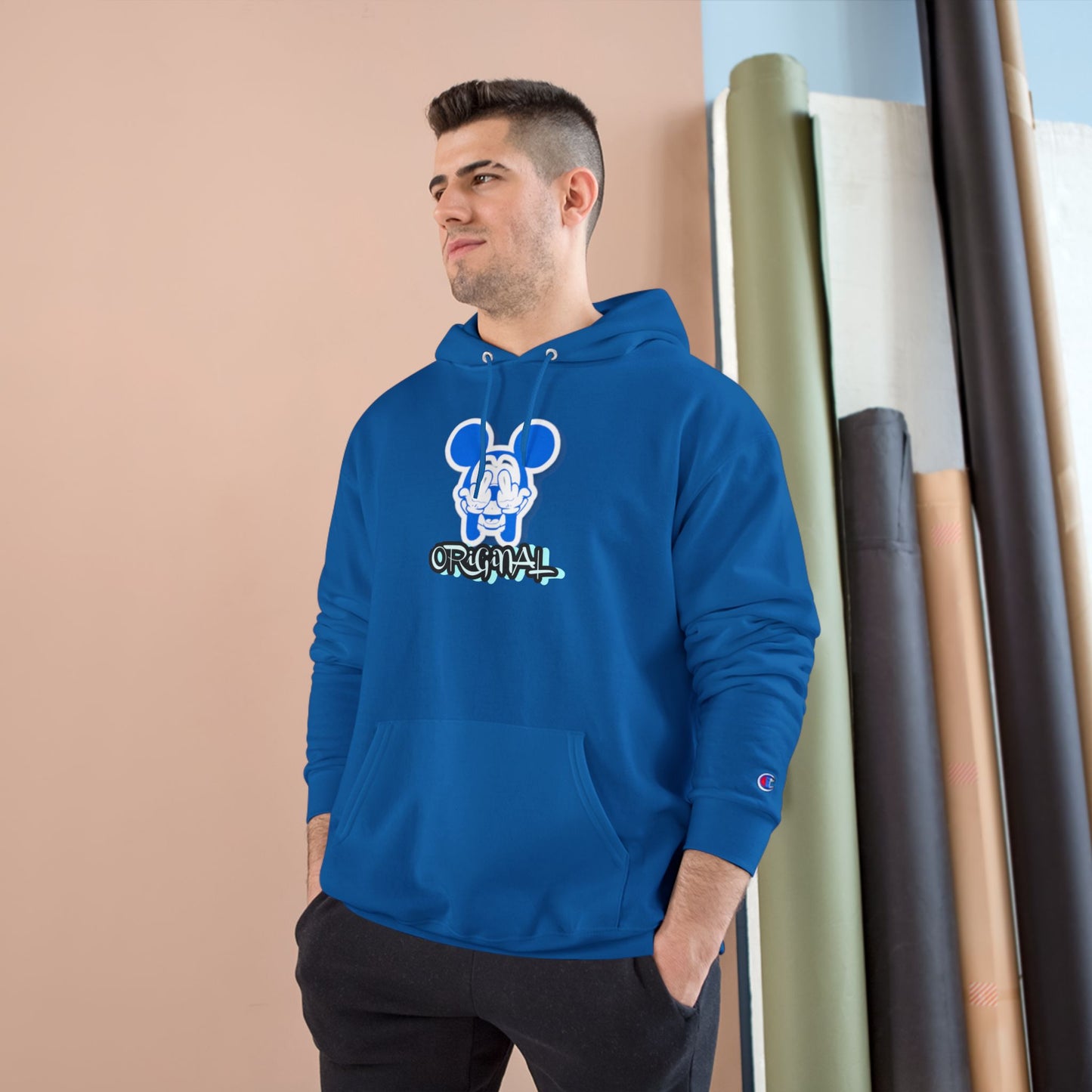 Champion Hoodie Bad Mickey Mouse Flipping the Bird Outfit Collection