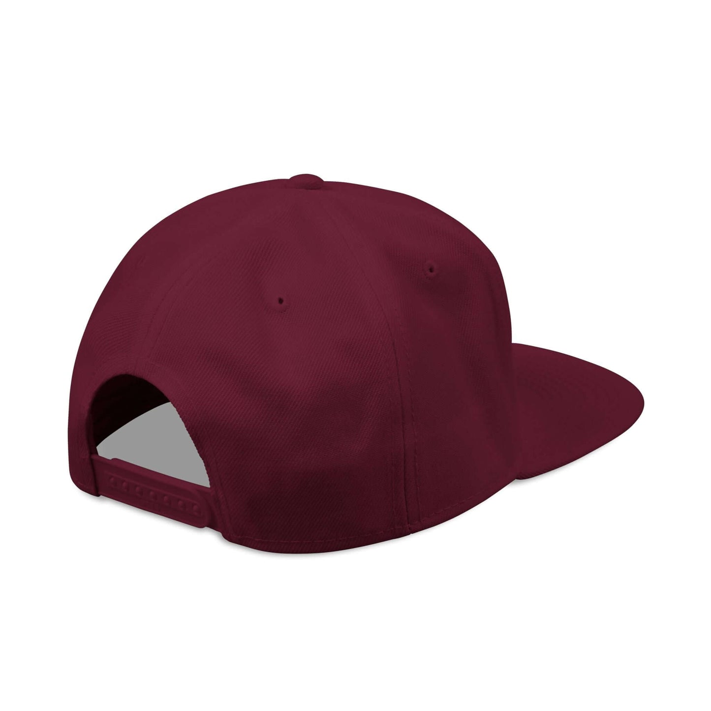 Embroidered Snapback Hat – Minimal Side Logo Flat Brim Cap