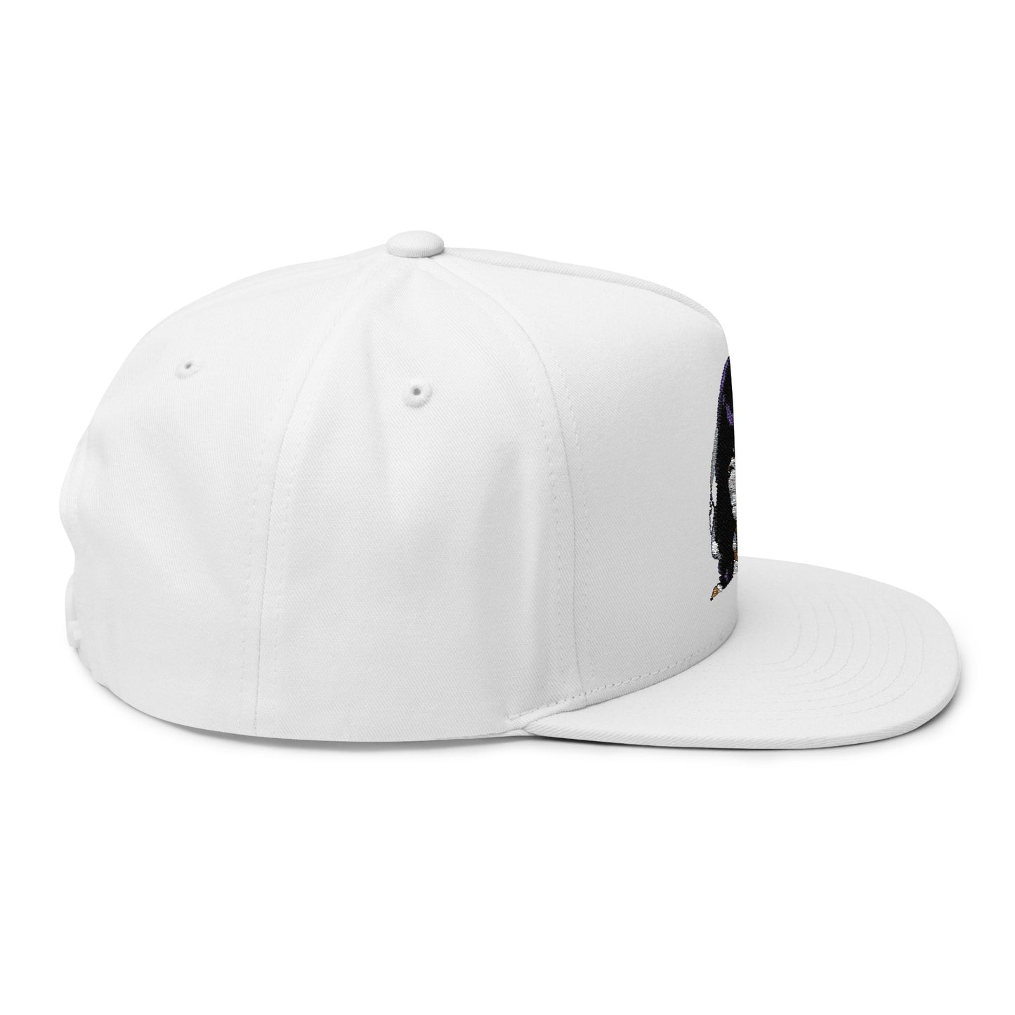 Embroidery Flat Bill Cap - Stylish Graphic Hat for Trendsetters