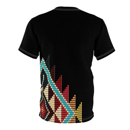 Vibrant Unisex Cut & Sew Graphic Tee - Colorful Geometric Design