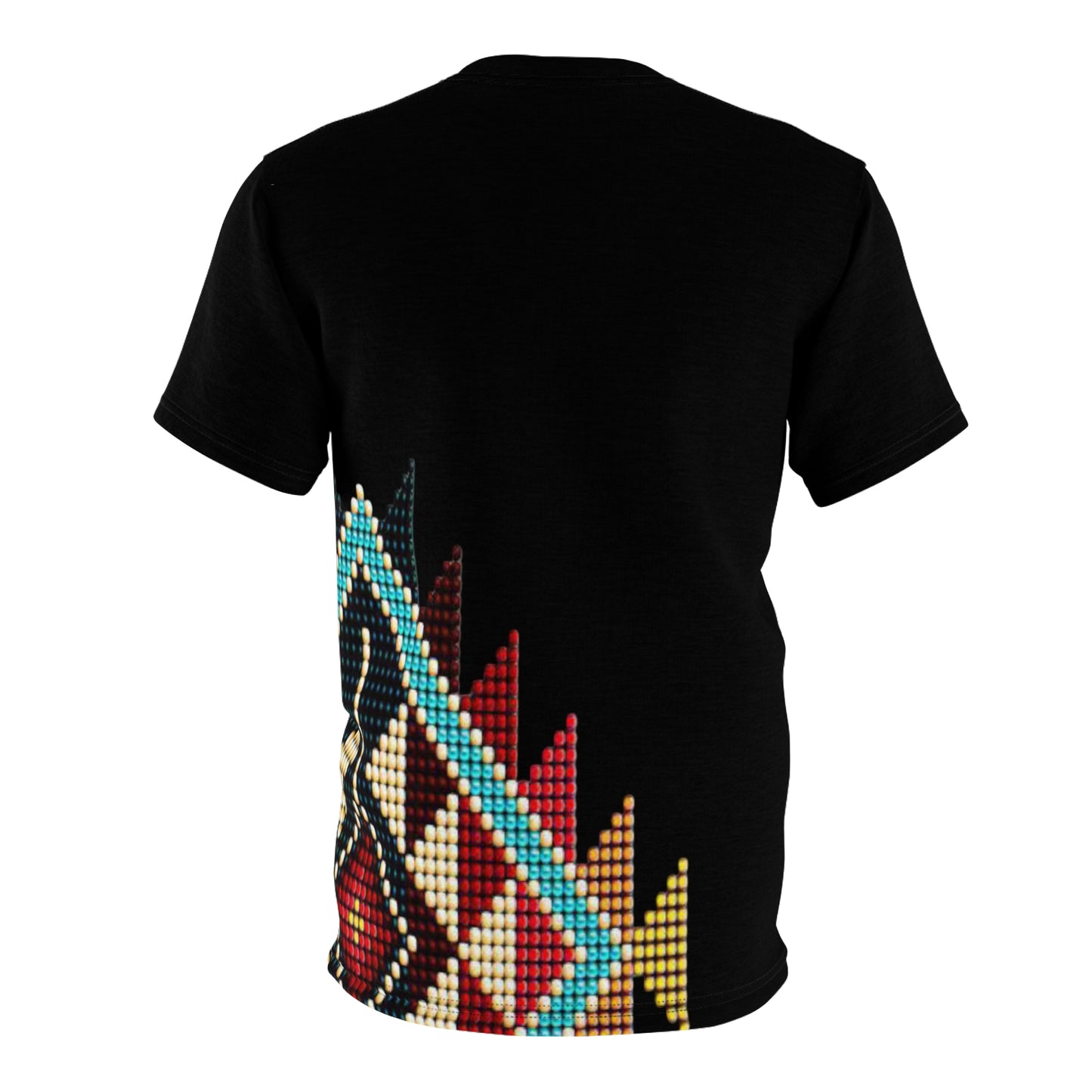 Vibrant Unisex Cut & Sew Graphic Tee - Colorful Geometric Design