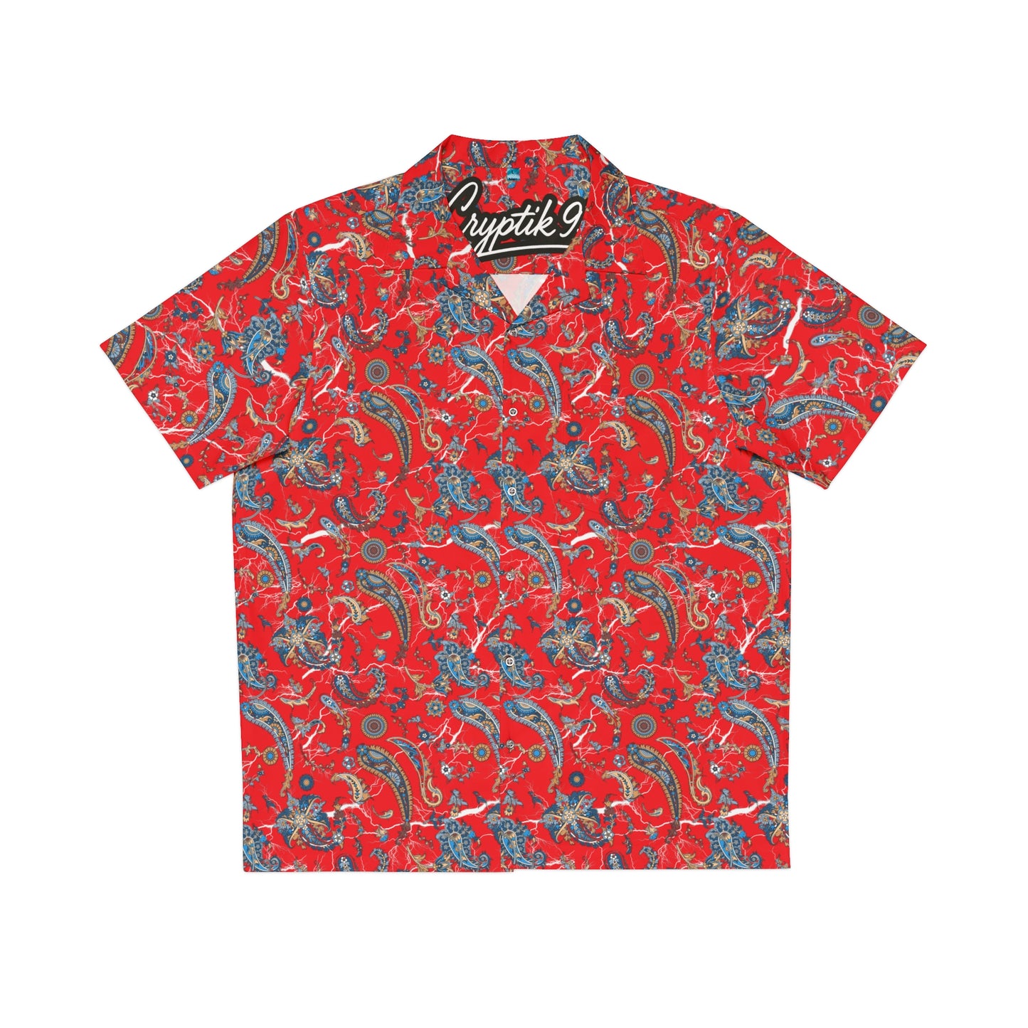 Vintage Paisley Hawaiian Shirt for Men — Tropical Floral AOP Button-Up