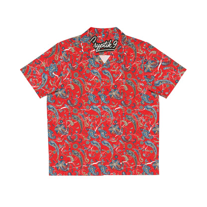 Vintage Paisley Hawaiian Shirt for Men — Tropical Floral AOP Button-Up