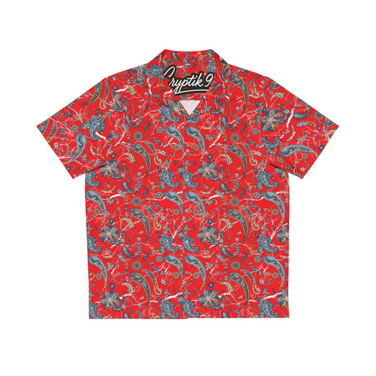 Vintage Paisley Hawaiian Shirt for Men — Tropical Floral AOP Button-Up