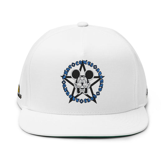 Flat Bill Cap - Hickey Mouse at Omega Fun House Embroidered Hat