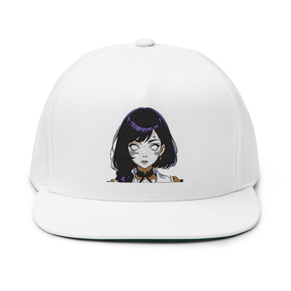 Embroidery Flat Bill Cap - Stylish Graphic Hat for Trendsetters