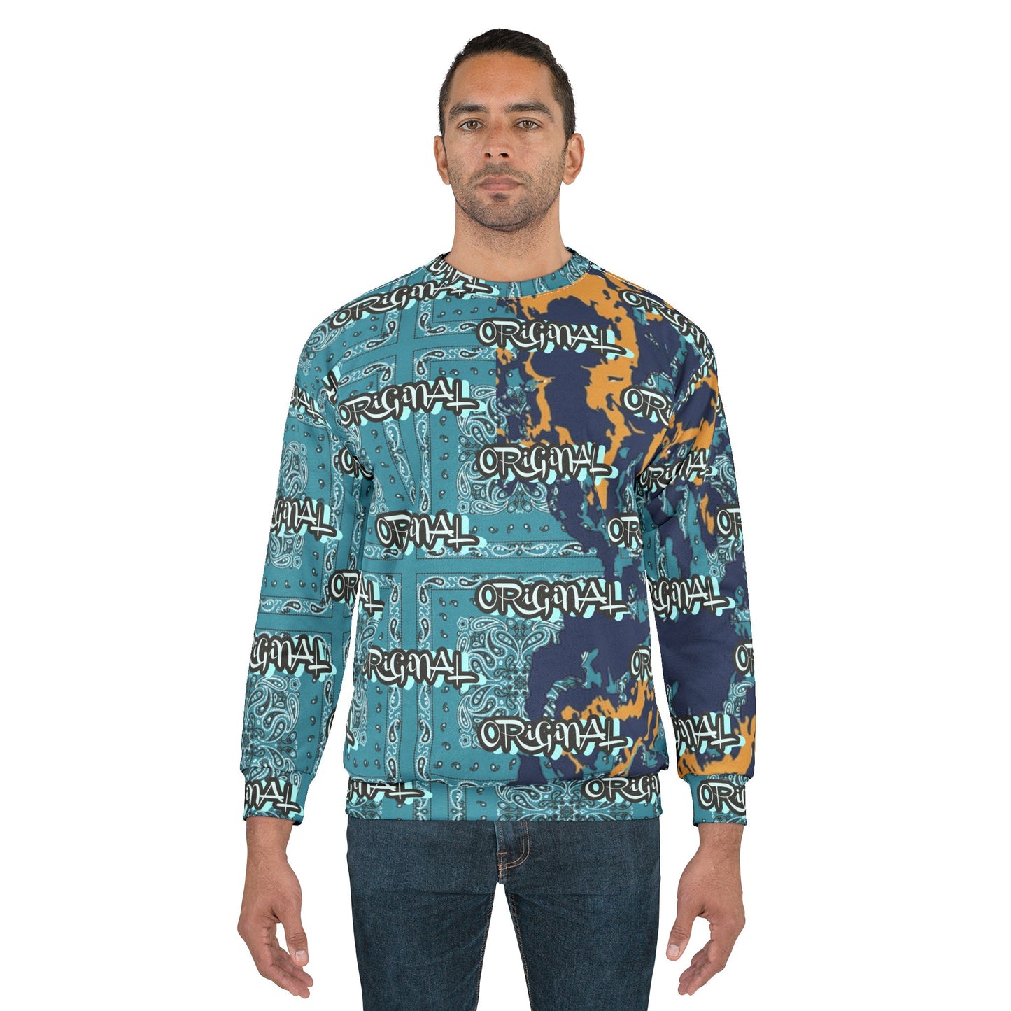 Original Vibes Unisex Sweatshirt, Unique Graphic Hooded Top, Trendy Streetwear, Cozy Layer for Casual Look, Gift for Him/Her