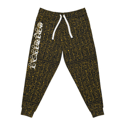 Gold Script Athletic Joggers for Fitness & Leisure