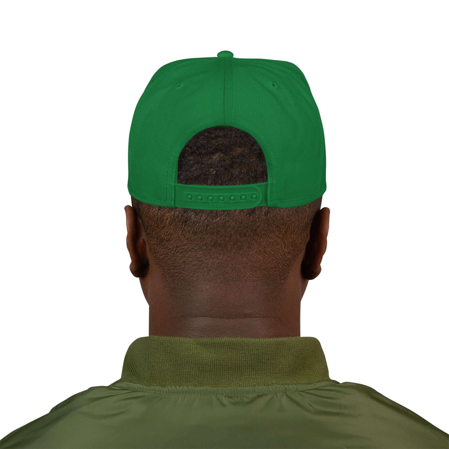 Embroidered Snapback Hat – Minimal Side Logo Flat Brim Cap
