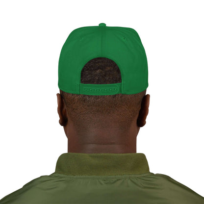 Embroidered Snapback Hat – Minimal Side Logo Flat Brim Cap