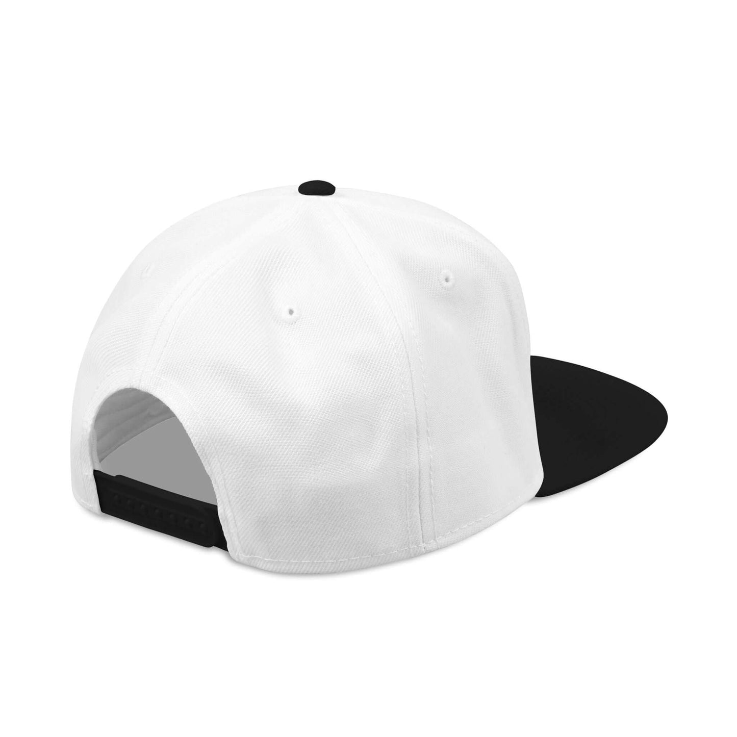 Embroidered Snapback Hat – Minimal Side Logo Flat Brim Cap