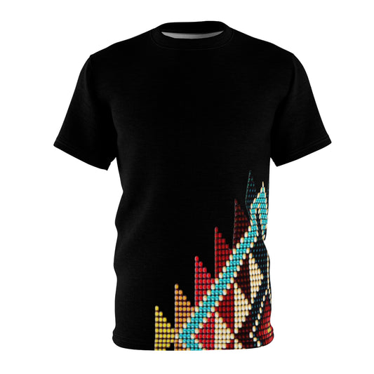 Vibrant Unisex Cut & Sew Graphic Tee - Colorful Geometric Design