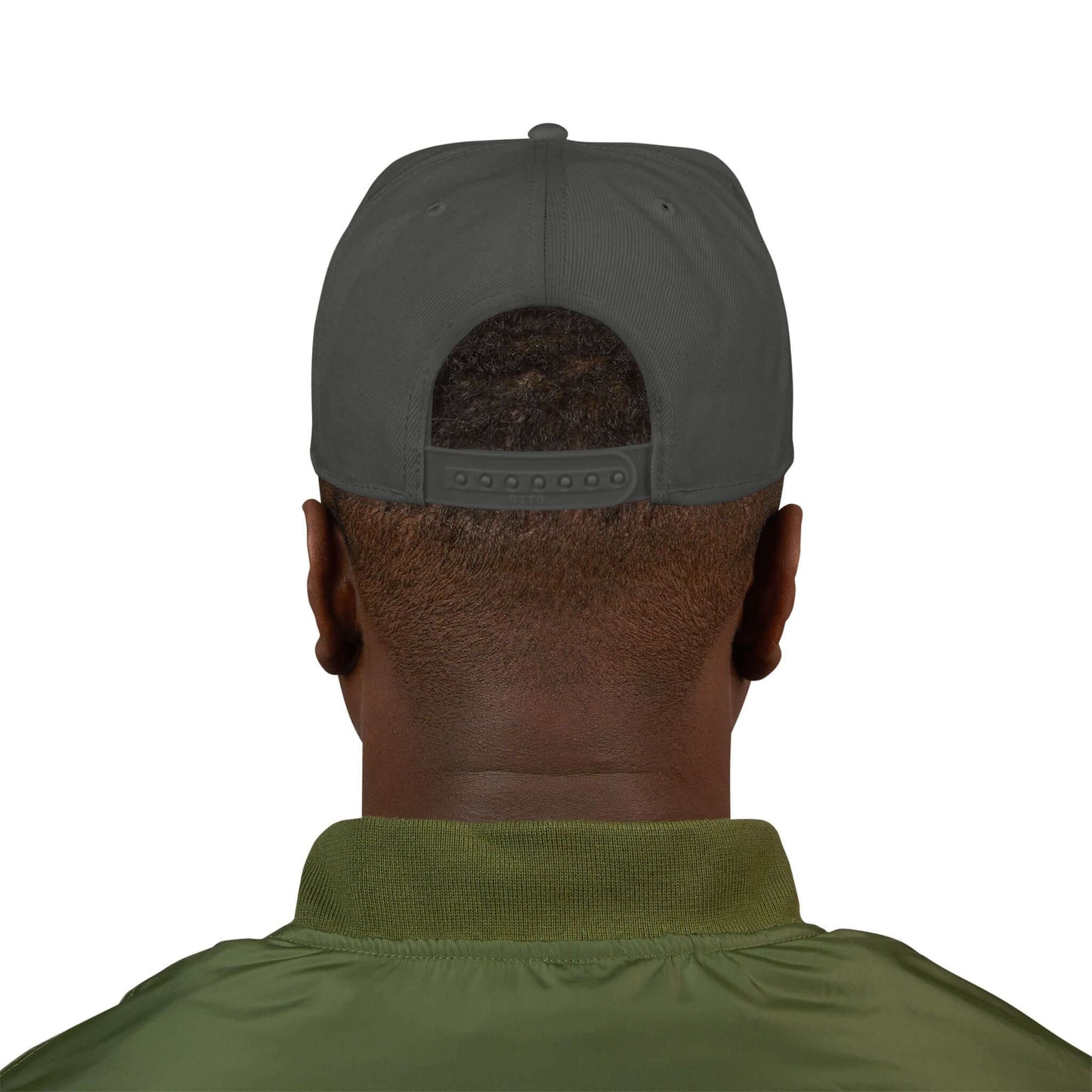 Embroidered Snapback Hat – Minimal Side Logo Flat Brim Cap