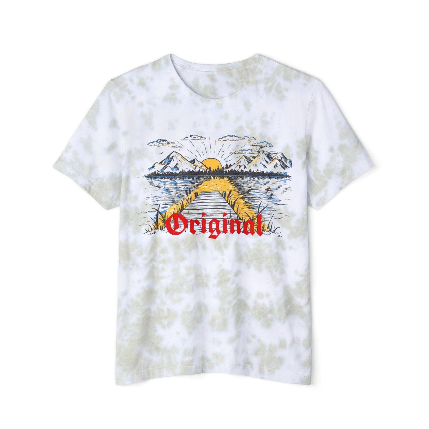 Unisex Tie-Dyed T-Shirt with 'Original' Print - Perfect for Outdoor Adventures