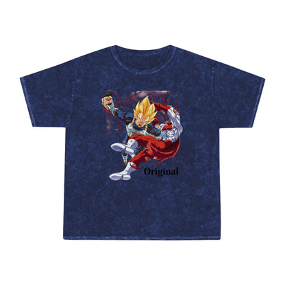 Vegeta savage original-taste Unisex Mineral Wash T-Shirt with Original Anime Design - Casual Streetwear for Fans