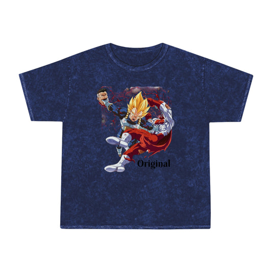 Vegeta savage original-taste Unisex Mineral Wash T-Shirt with Original Anime Design - Casual Streetwear for Fans