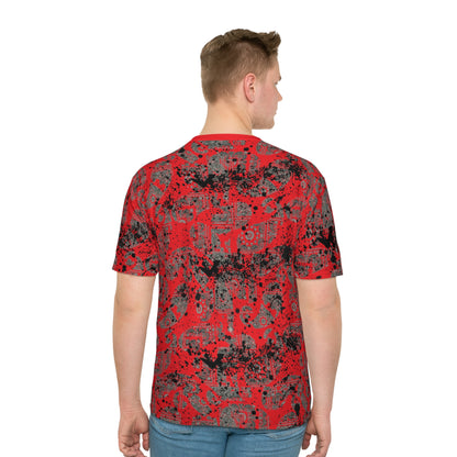Red Phoenix Graphic T-Shirt — 'Everything's' Tribal Grunge All-Over Print