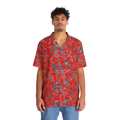 Vintage Paisley Hawaiian Shirt for Men — Tropical Floral AOP Button-Up