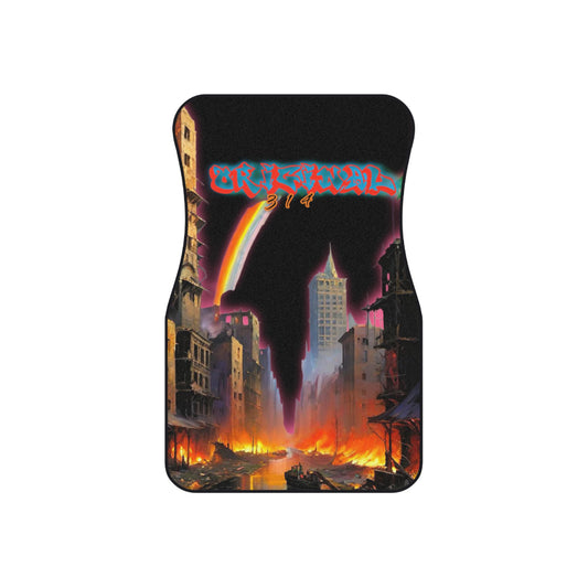 Colorful Retro Car Mats Set, Vibrant Floor Mats, Stylish Auto Accessories, Unique Gift for Car Lovers, Car Decor, Automotive Interior